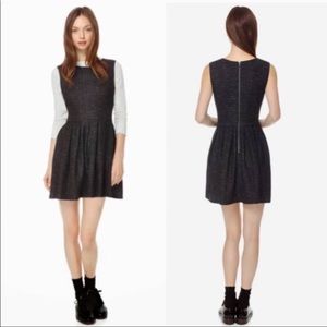 Talula (from Aritzia) Fit and Flare Charcoal Dress
